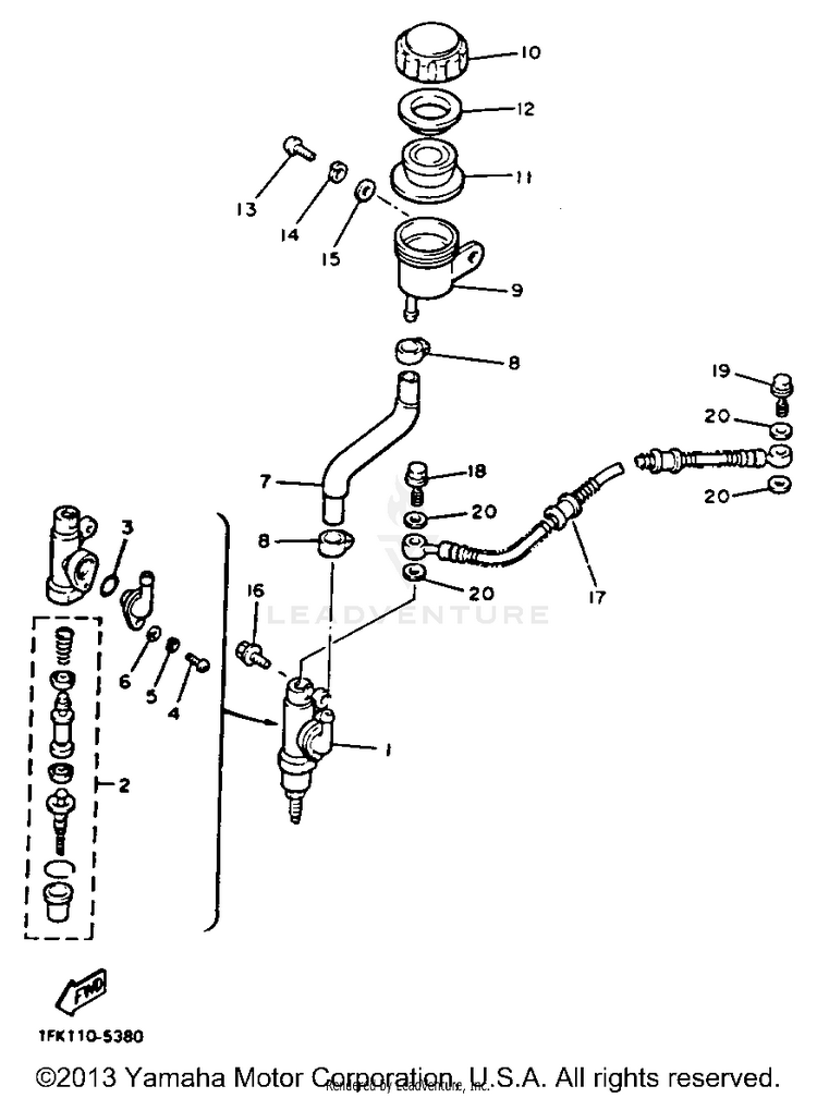 Rear Master Cylinder Schematic