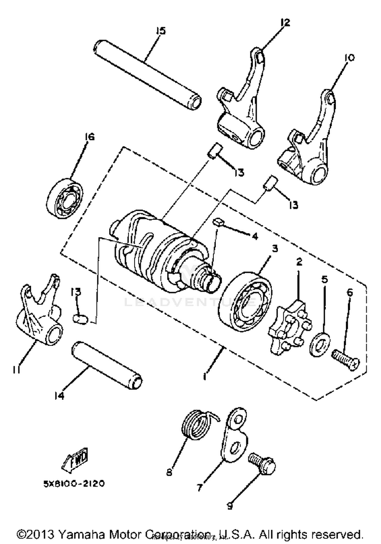 Shift Cam-Fork Schematic