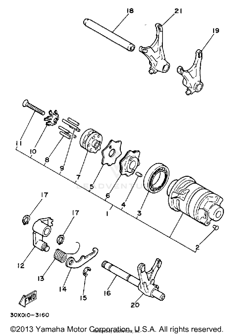 Shift Cam-Fork Schematic
