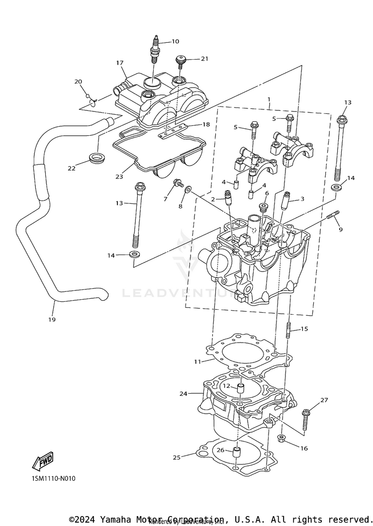 Cylinder YZ250F - YZ250FGL - 2016 Schematic