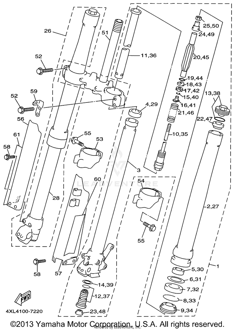 Front Fork Schematic