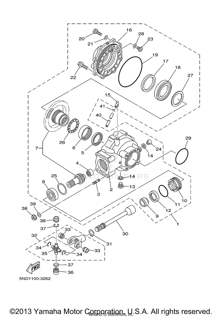 Drive Shaft GRIZZLY 350 4WD (BLACK METALLIC J) - YFM35FGYB - 2009 Schematic
