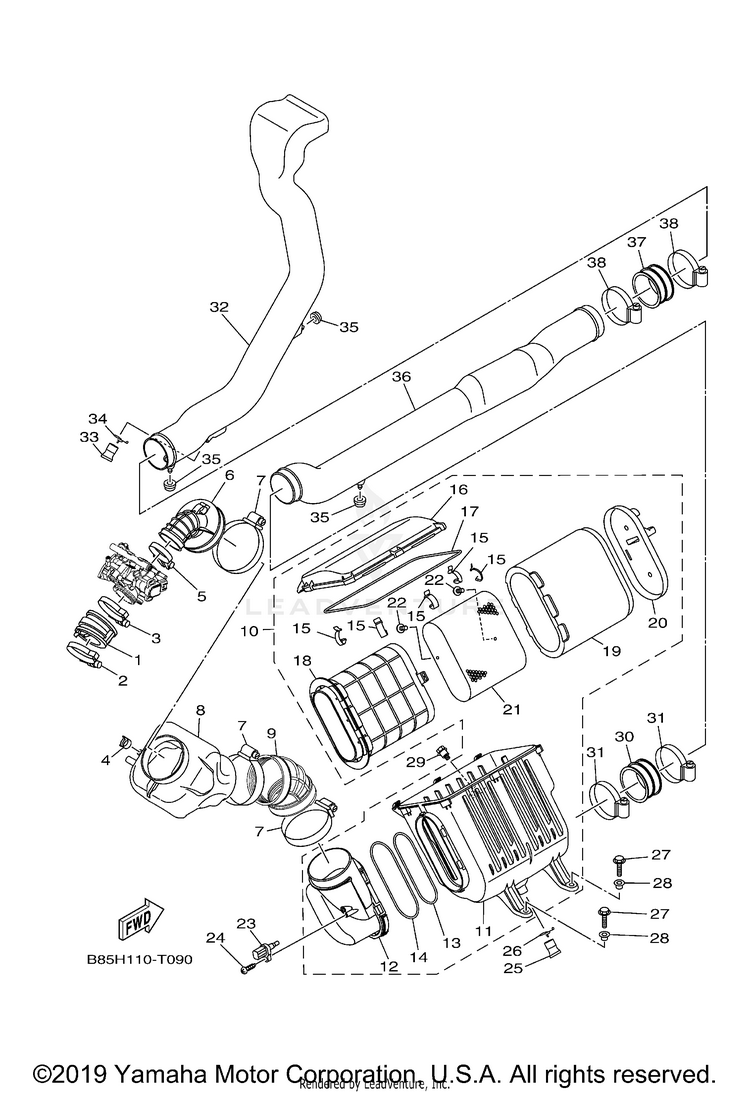 Intake VIKING VI EPS HUNTER - YXC70VPHKH - 2019 Schematic