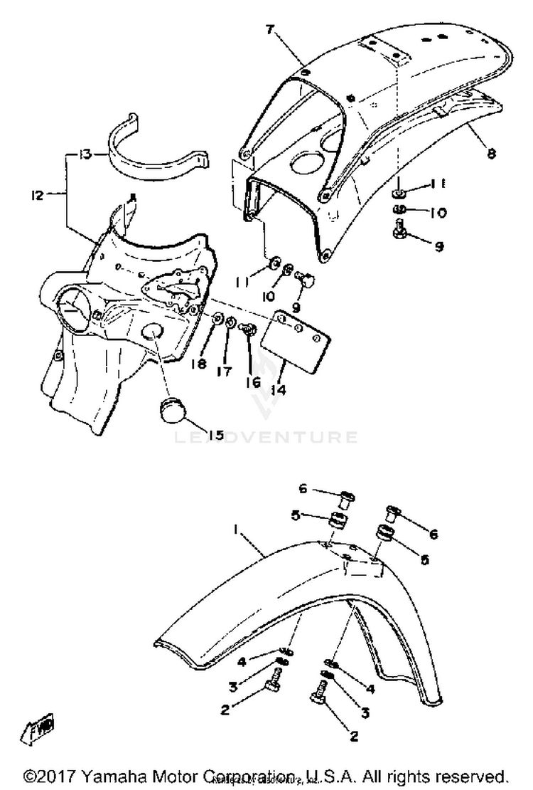 Front Fender Rear Fender Schematic