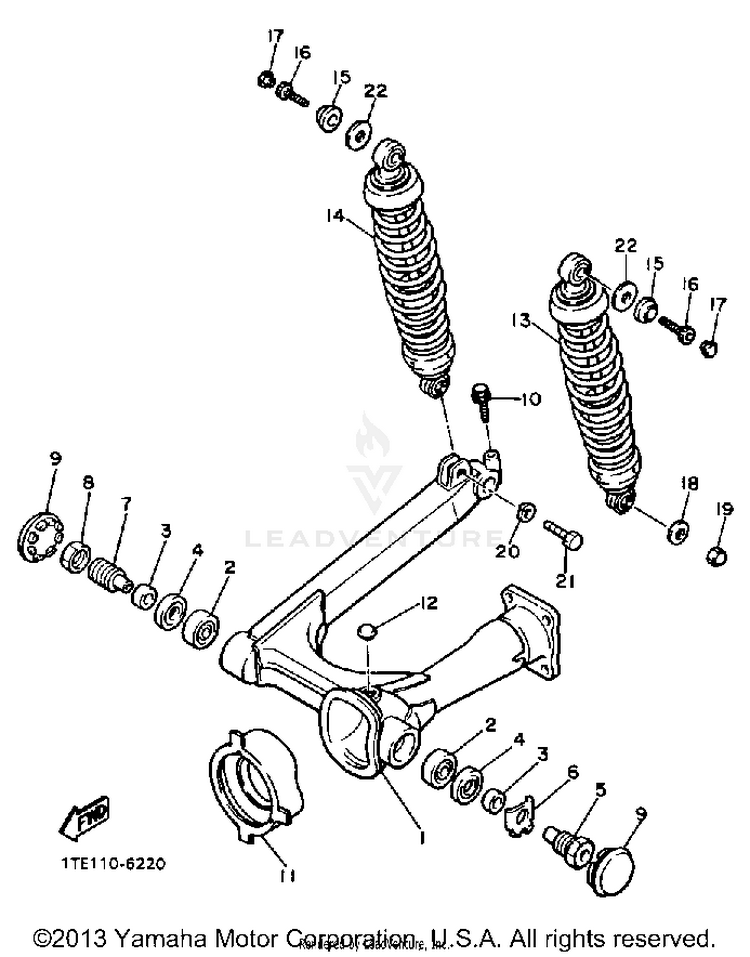Swing Arm Rear Shocks Schematic