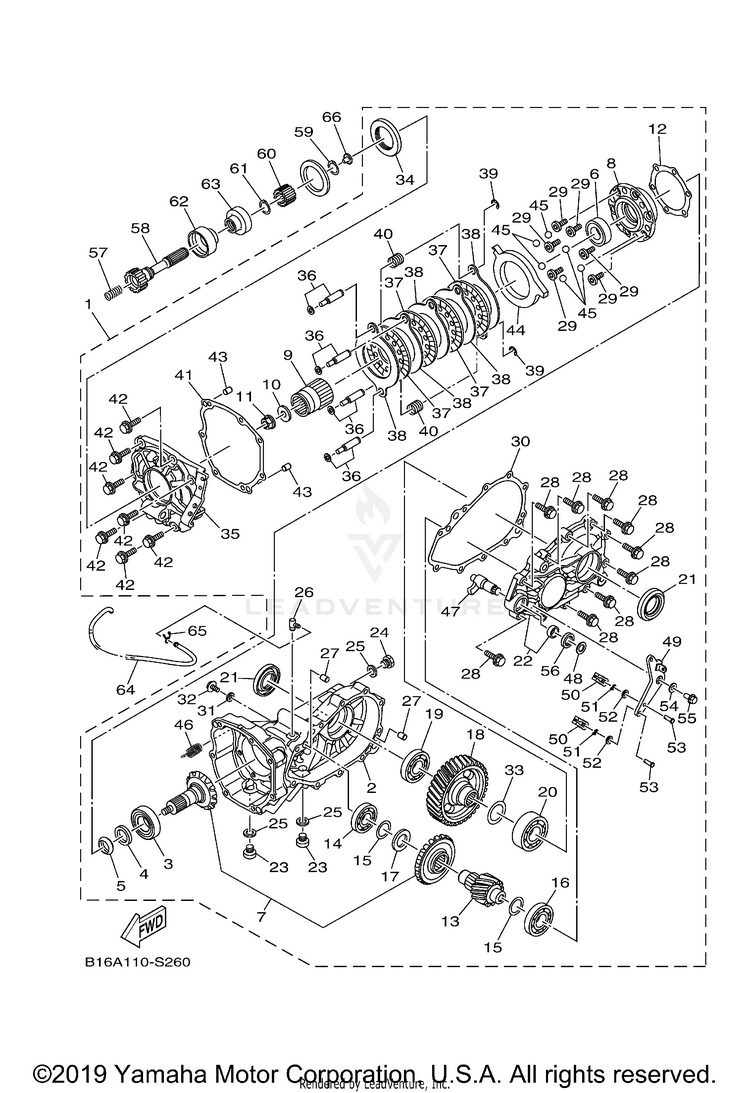 Drive Shaft KODIAK 700 - YFM70KDXJG - 2018 Schematic