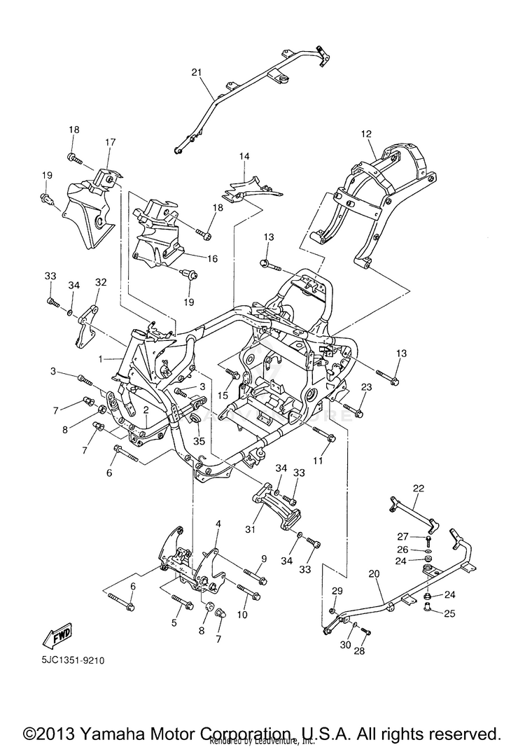 Frame VENTURE MM LIMITED EDITION (CA Ed.) - XVZ13TFSMC - 2000 Schematic