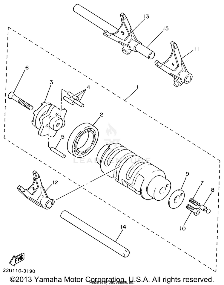 Shift Cam Fork Schematic