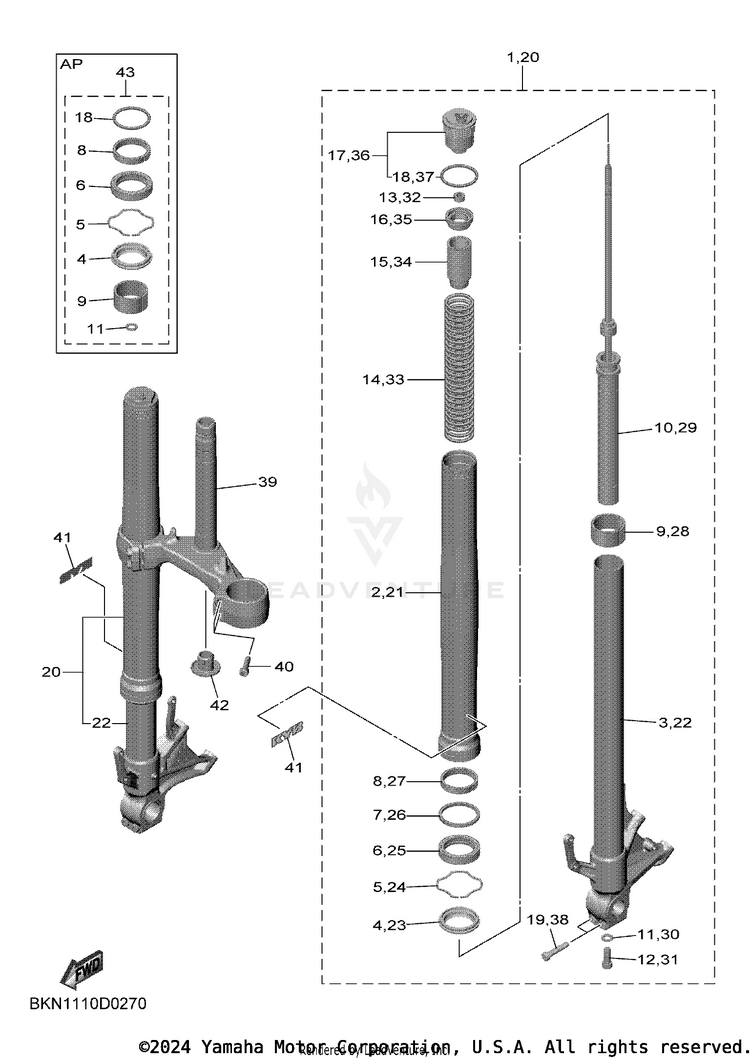 Front Fork Schematic
