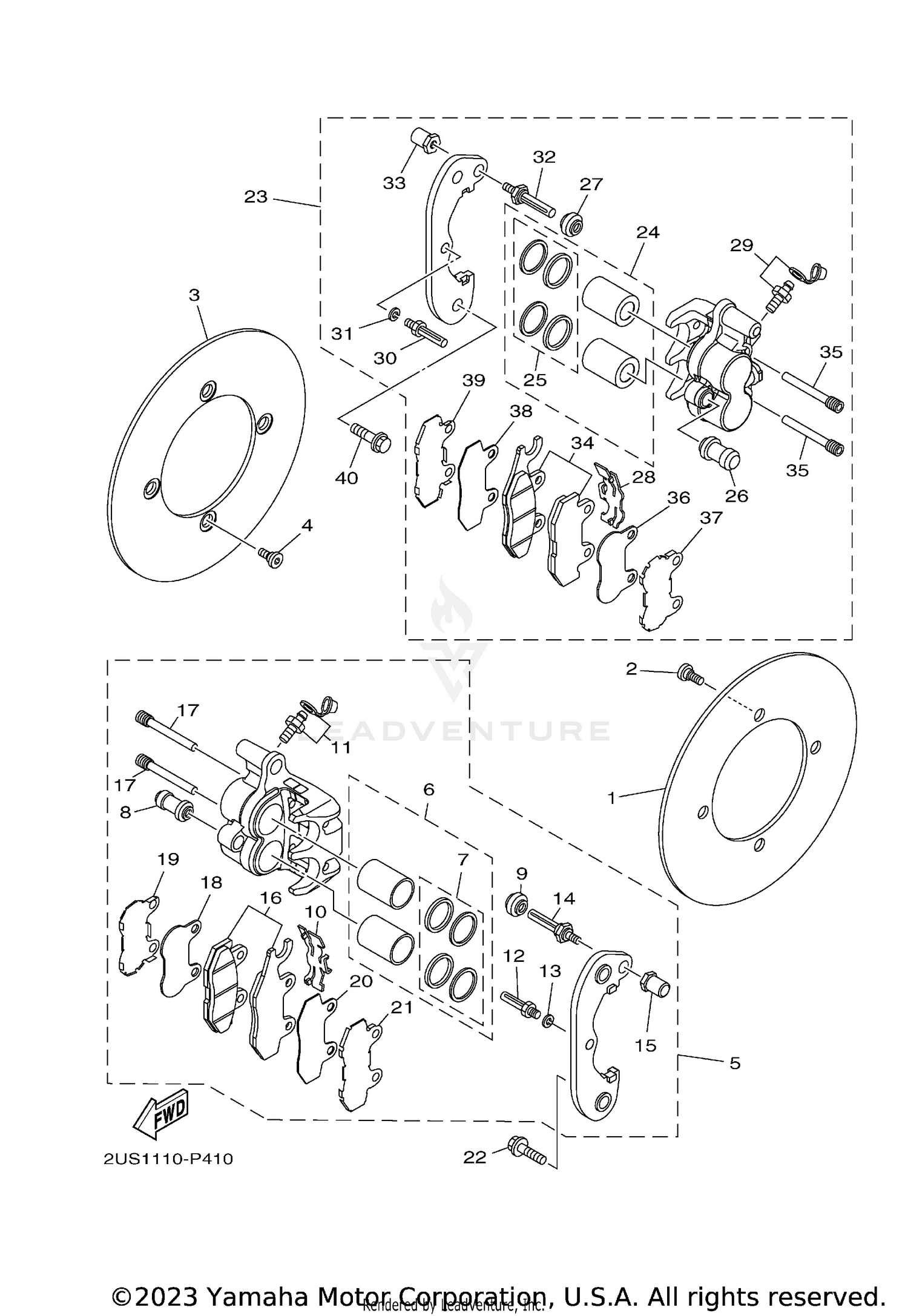 REAR BRAKE CALIPER