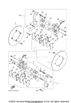 Rear Brake Caliper Schematic