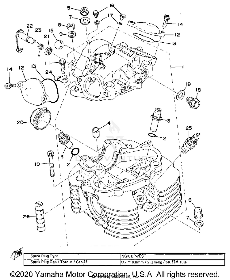Cylinder Head - Cylinder Head Cover Schematic