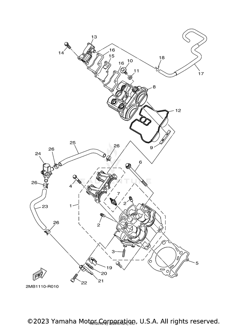 Cylinder Head WOLVERINE - YXE70WDBHG - 2017 Schematic