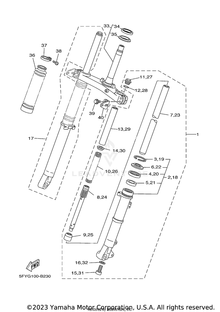 Front Fork Schematic