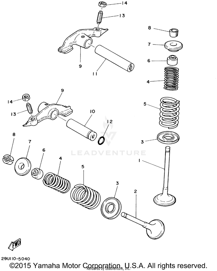 Valve BEAR TRACKER 2WD_REALTREE - YFM250XHP - 2002 Schematic