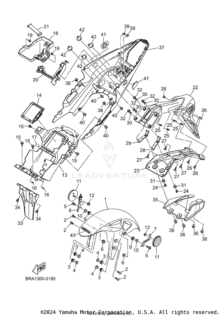 Fender YZFR3 ABS - YZFR3ASCB - 2025 Schematic
