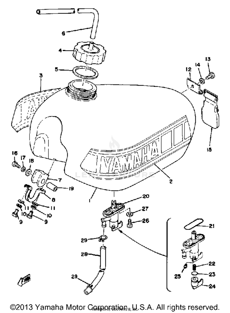 Fuel Tank Yz125d Schematic