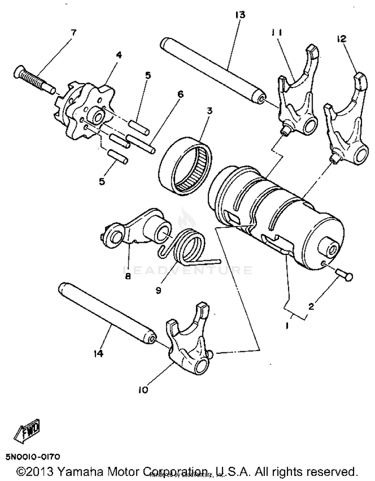 Shift Cam Shift Fork Schematic
