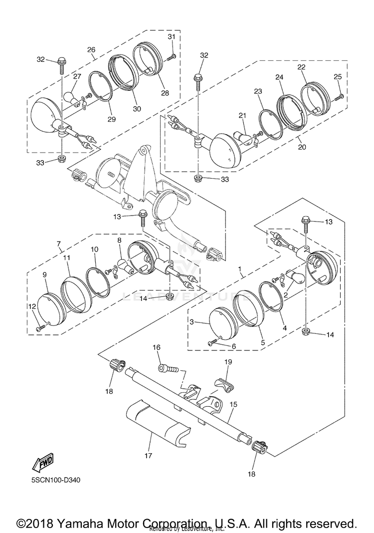 Flasher Light V STAR 650 CLASSIC - XVS65AYCS - 2009 Schematic