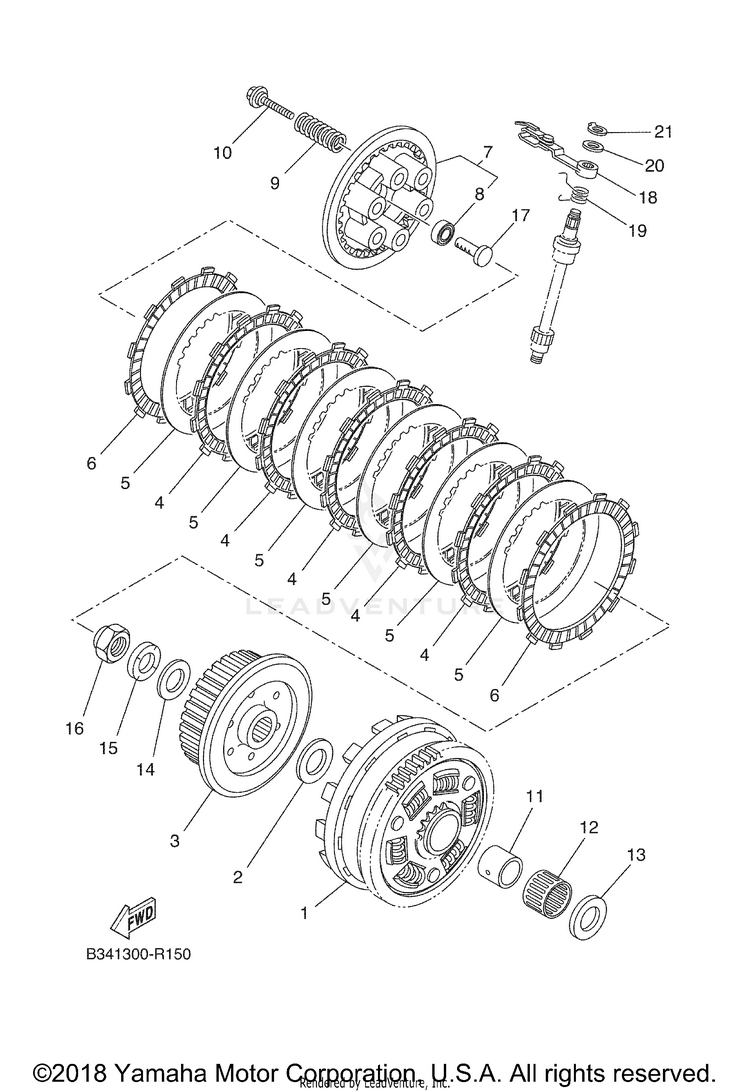 Clutch XSR700 - XSR700JCL - 2018 Schematic