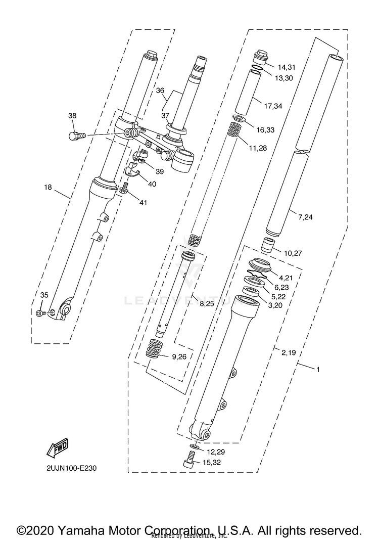 Front Fork Schematic