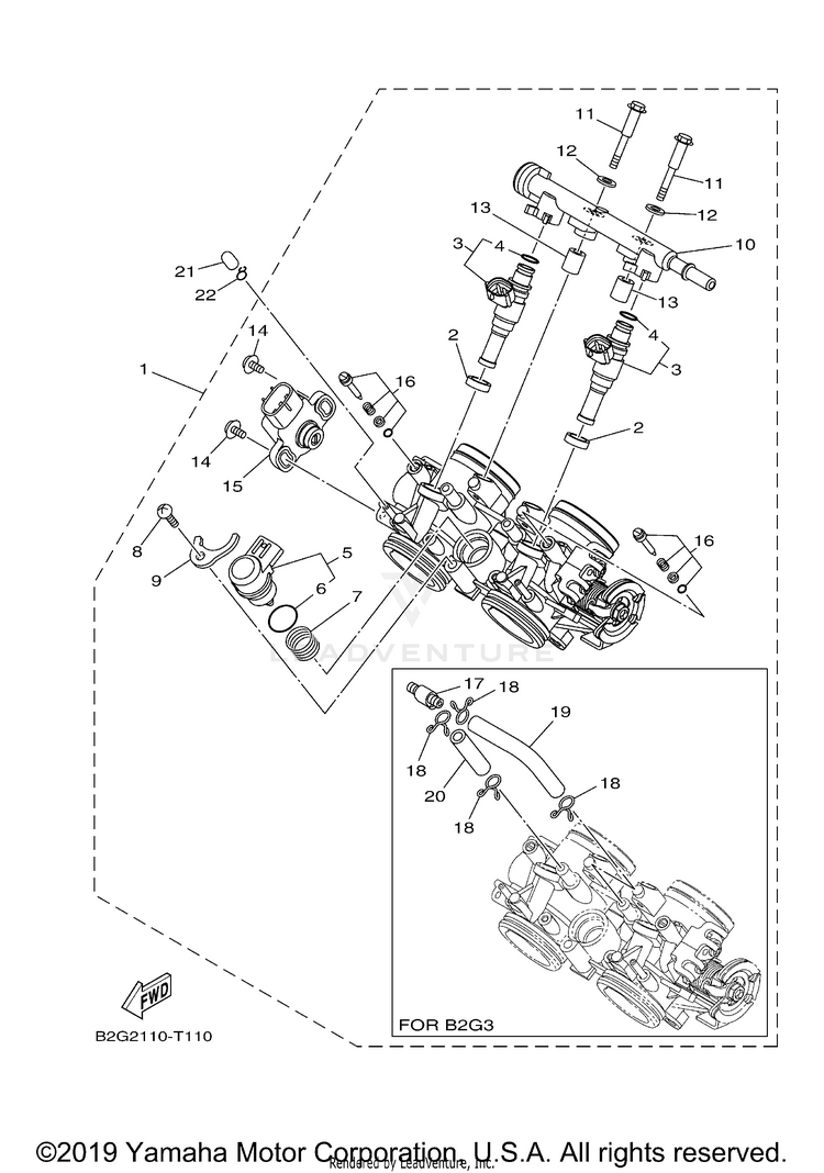 Intake 3 XSR700 - XSR700JCGY - 2018 Schematic