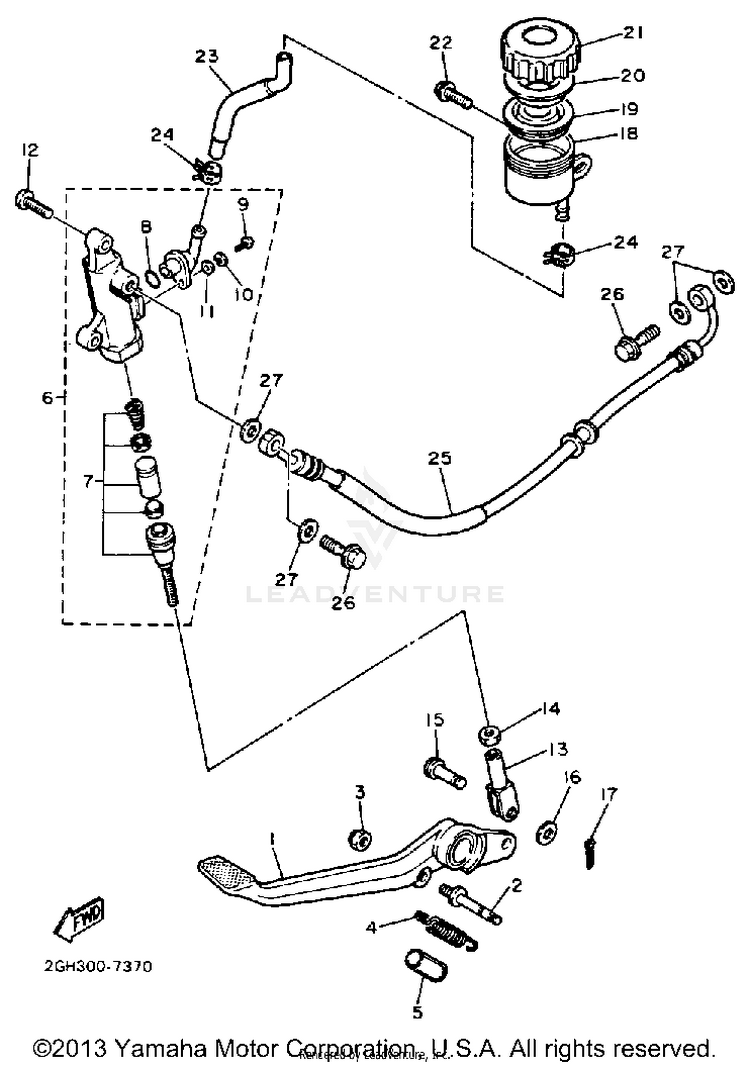 Rear Master Cylinder Schematic