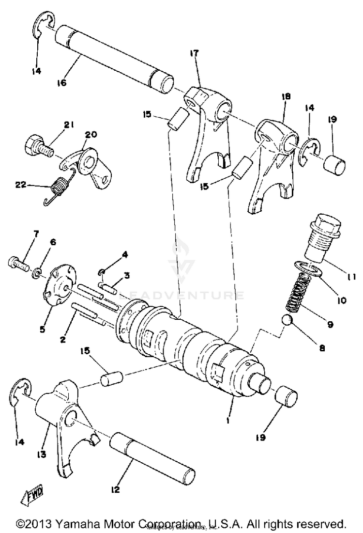 Shift Cam-Fork Schematic