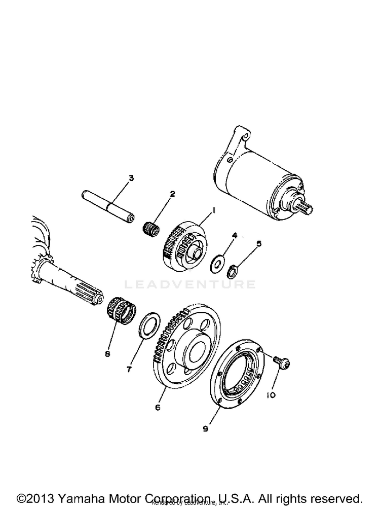 Starting Clutch BIG BEAR - YFM350FWB_MNH - 1991 Schematic