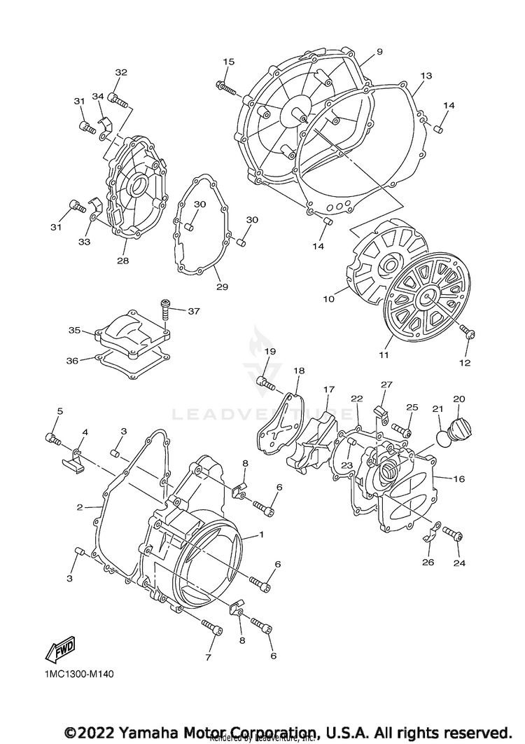 Crankcase Cover 1 Schematic