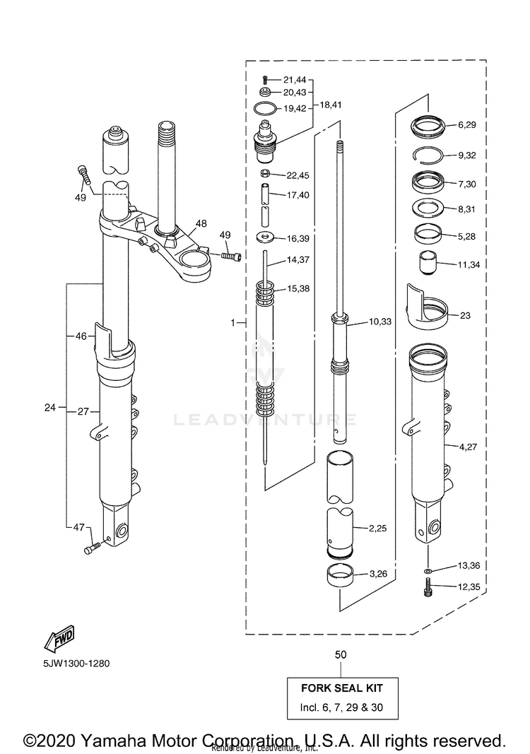 Front Fork Schematic