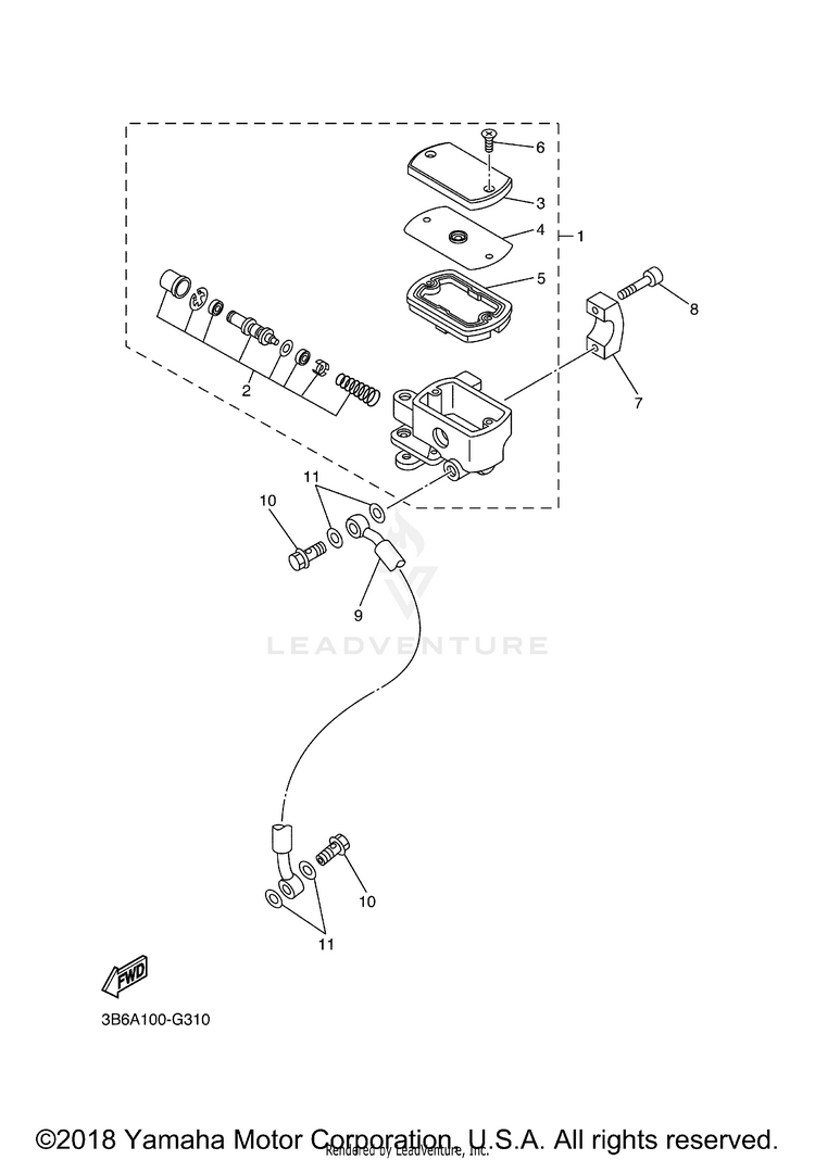 Front Master Cylinder Schematic