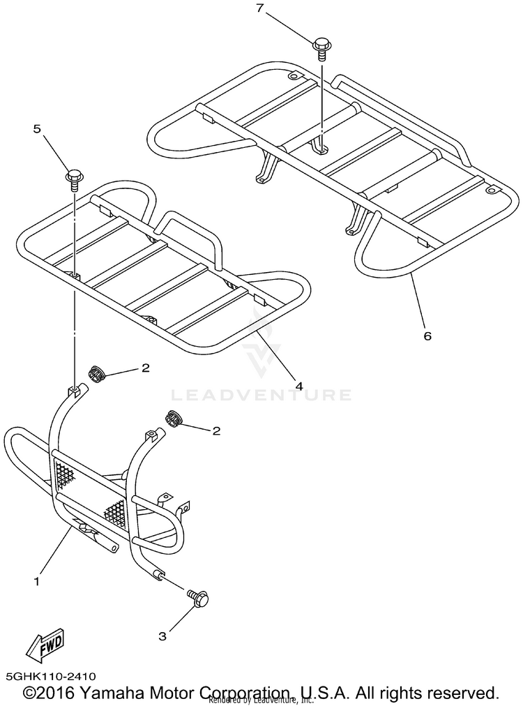 Guard KODIAK 4WD - YFM400FAP - 2002 Schematic