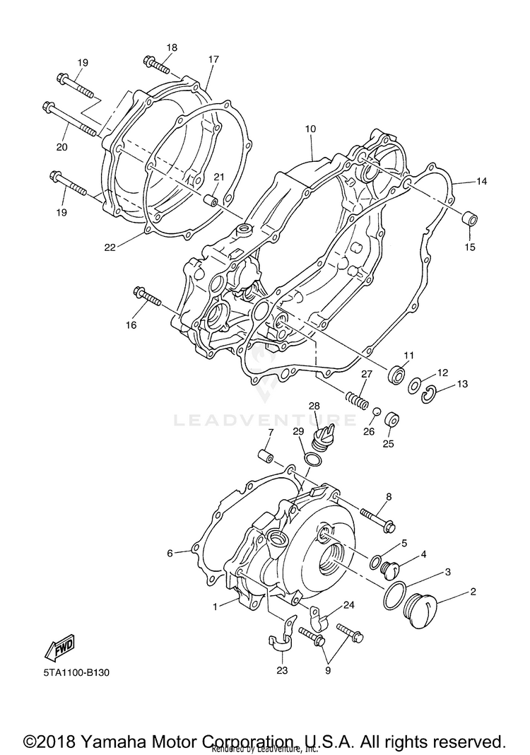 Crankcase Cover 1 Schematic