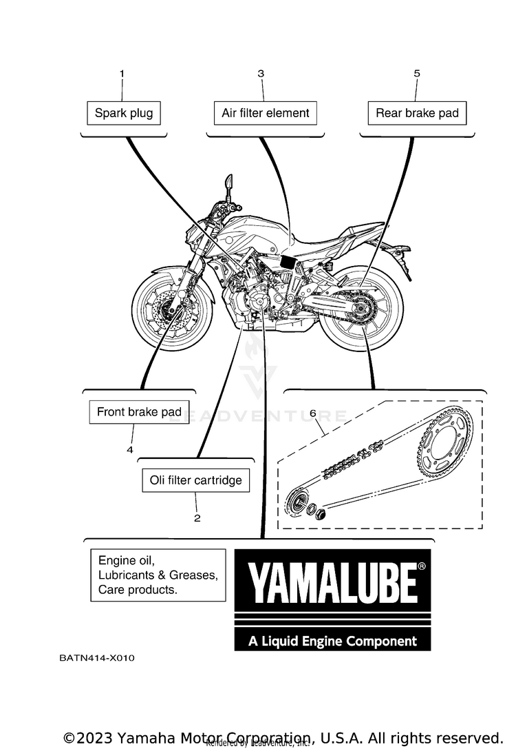 2 Periodic Maintenance Parts MT07 - MT07RCB - 2024 Schematic