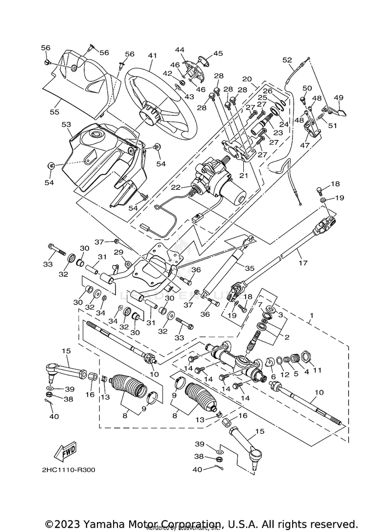 Steering YXZ1000R EPS - YXZ10YMXLR - 2020 Schematic