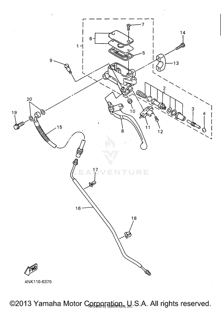 Front Master Cylinder 2 Schematic