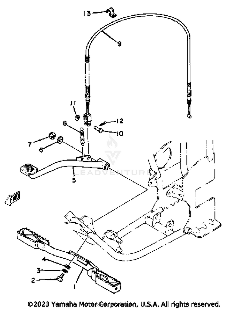 Footrest Yt125g Schematic