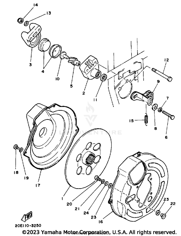 Rear Brake Caliper Schematic