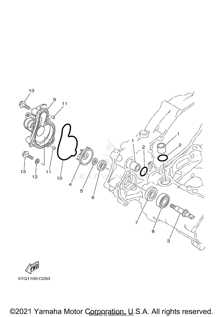 Water Pump YFZ450 SPECIAL EDITI - YFZ450SPX - 2008 Schematic