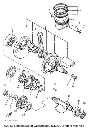 Crankshaft - Piston Schematic