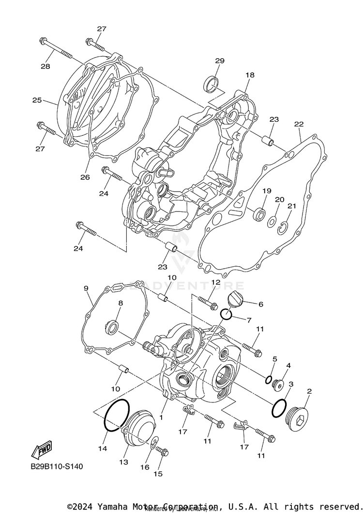 Crankcase Cover 1 Schematic