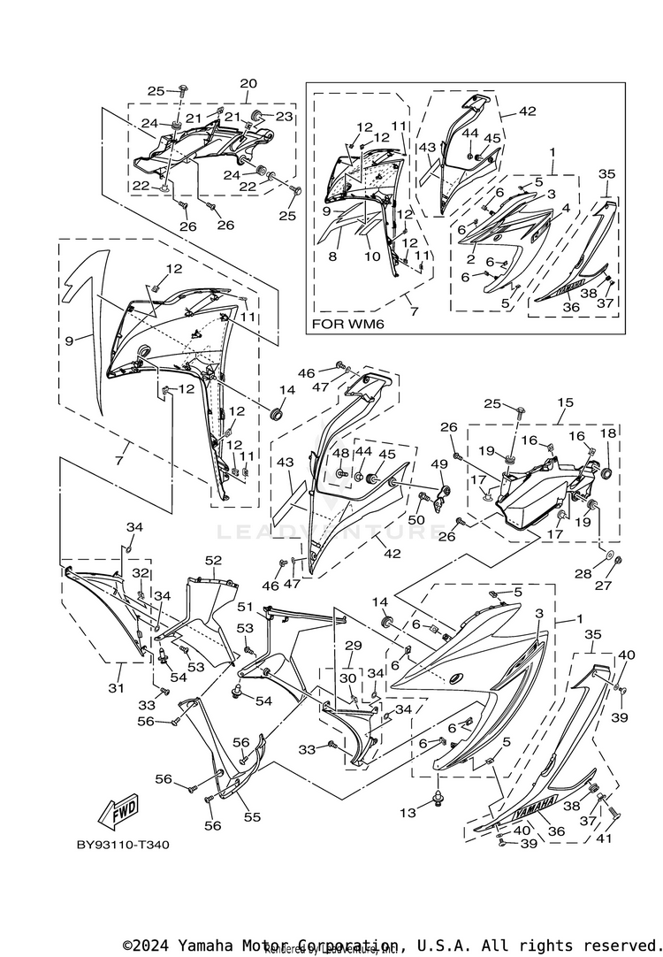 Cowling 1 YZFR3 - YZFR3AJB - 2018 Schematic