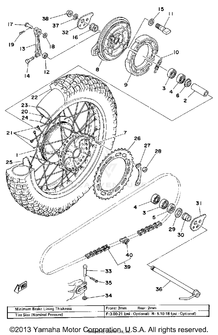 Rear Wheel Schematic