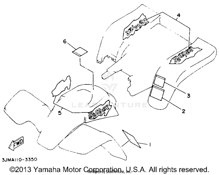 Emblem Label 1 BLASTER - YFS200E_MN - 1993 Schematic