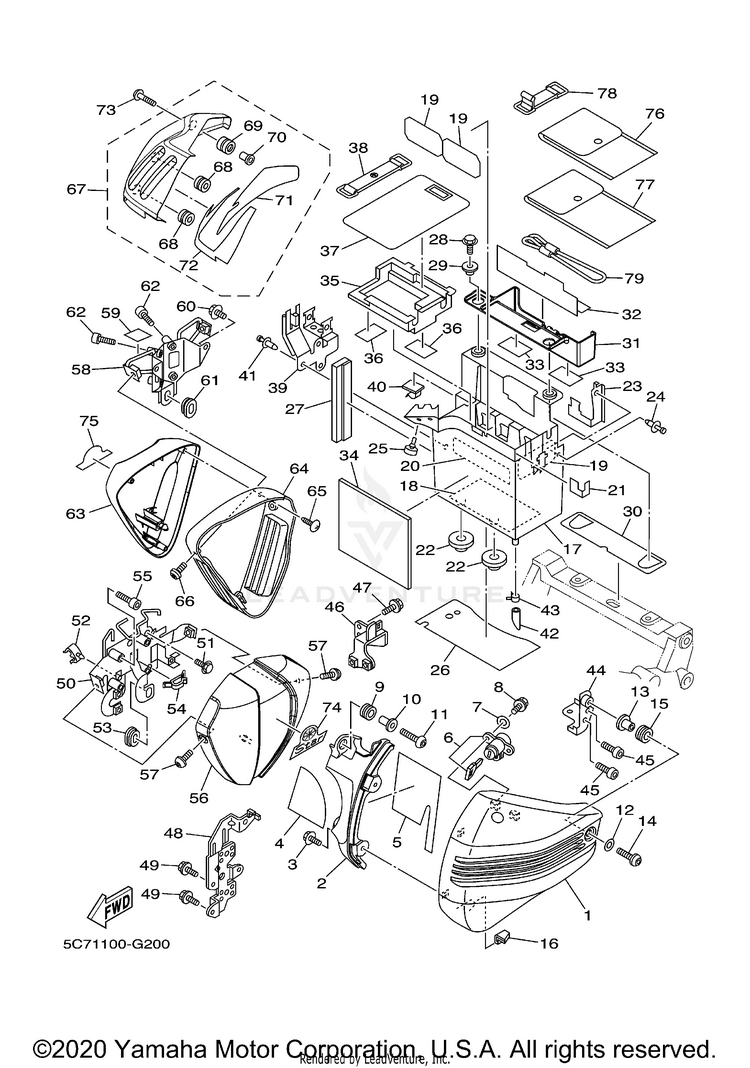 Side Cover RAIDER - XV19CXCB - 2008 Schematic