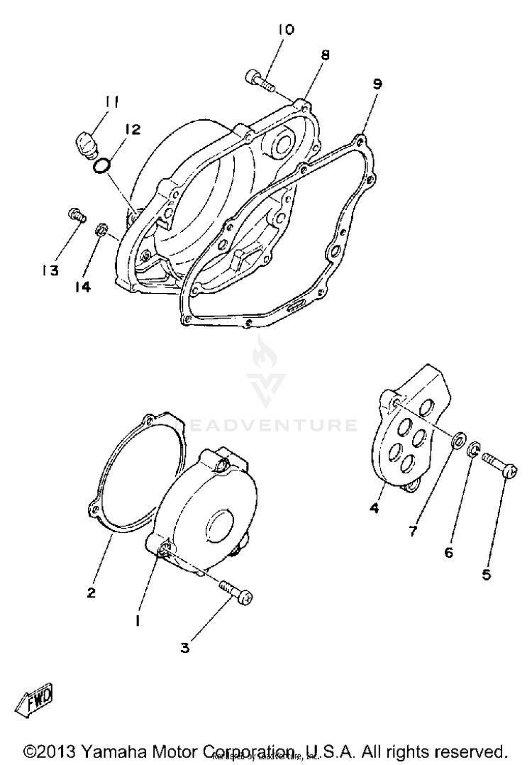 Crankcase Cover Schematic