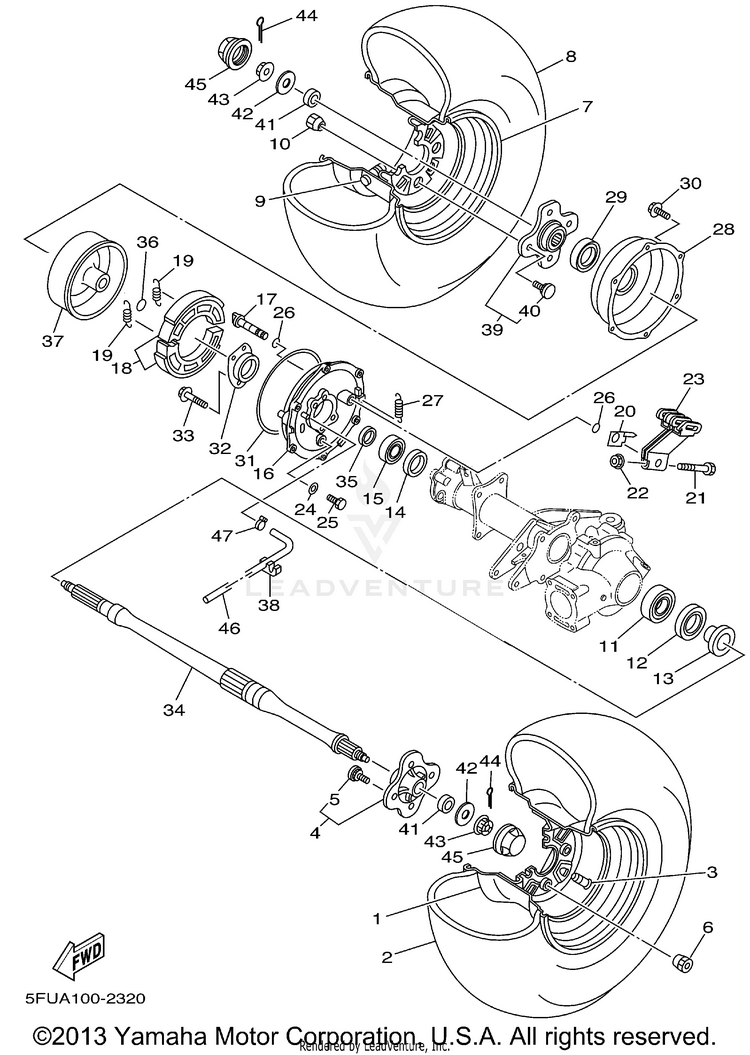 Rear Wheel BIG BEAR 400 4WD_REAL TREE XTRA - YFM400FHP - 2002 Schematic
