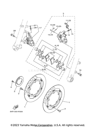 Front Brake Caliper Schematic