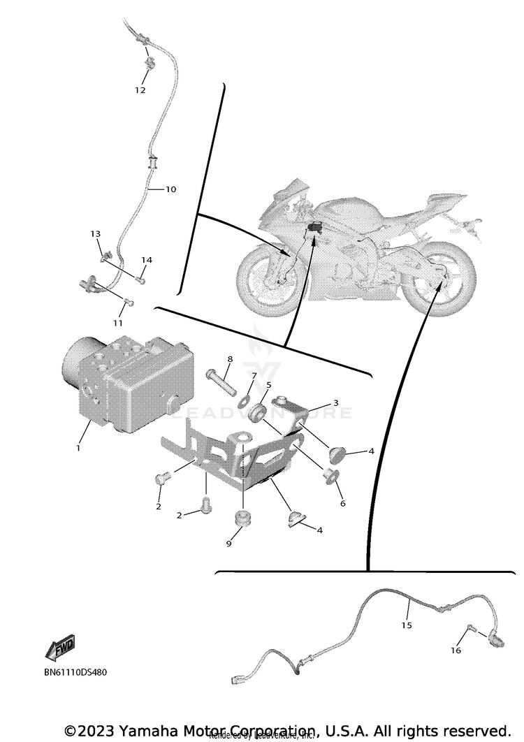 Electrical 3 YZFR6 - YZFR6L1CB - 2020 Schematic